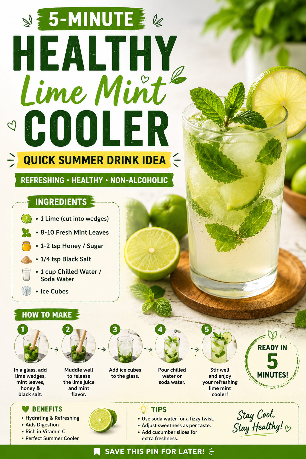 The 5-Minute Lime Mint Cooler I Make on Repeat Every Summer